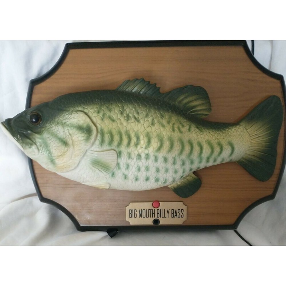 Gemmy Big Mouth Billy Bass Animated Singing Fish1999 Vintage partially Working